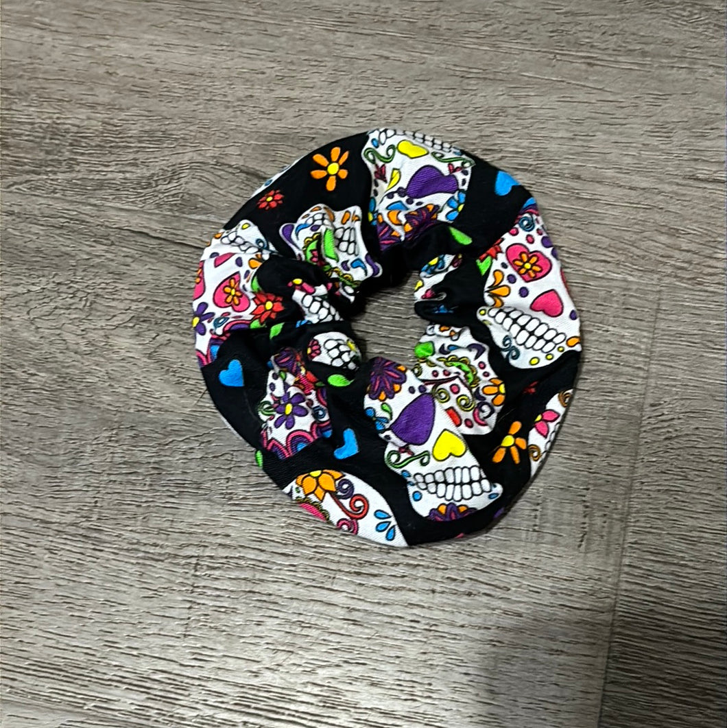 Sugar skull scrunchie