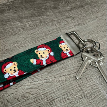 Load image into Gallery viewer, Christmas Bear KeyFob Wristlet
