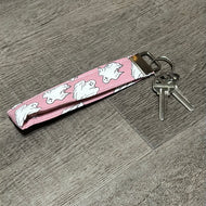 Pink ghost KeyFob Wristlet