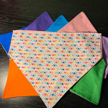 Load image into Gallery viewer, Colorful patterned dog bandana
