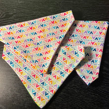 Load image into Gallery viewer, Colorful patterned dog bandana
