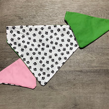 Load image into Gallery viewer, Dog paw dog bandana
