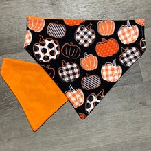 Load image into Gallery viewer, Fall pumpkin dog bandana
