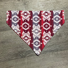 Load image into Gallery viewer, Red patterns dog bandana
