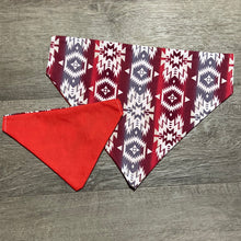 Load image into Gallery viewer, Red patterns dog bandana
