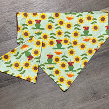 Load image into Gallery viewer, Scarecrow sunflower dog bandana
