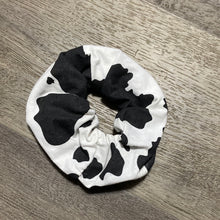 Load image into Gallery viewer, Cow print scrunchie
